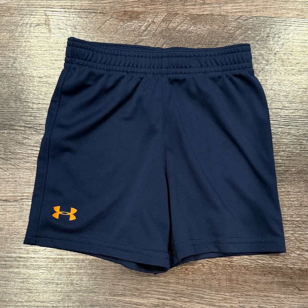 Under Armour Navy Blue Baby Toddler Athletic Shorts Elastic Waistband 18 Months